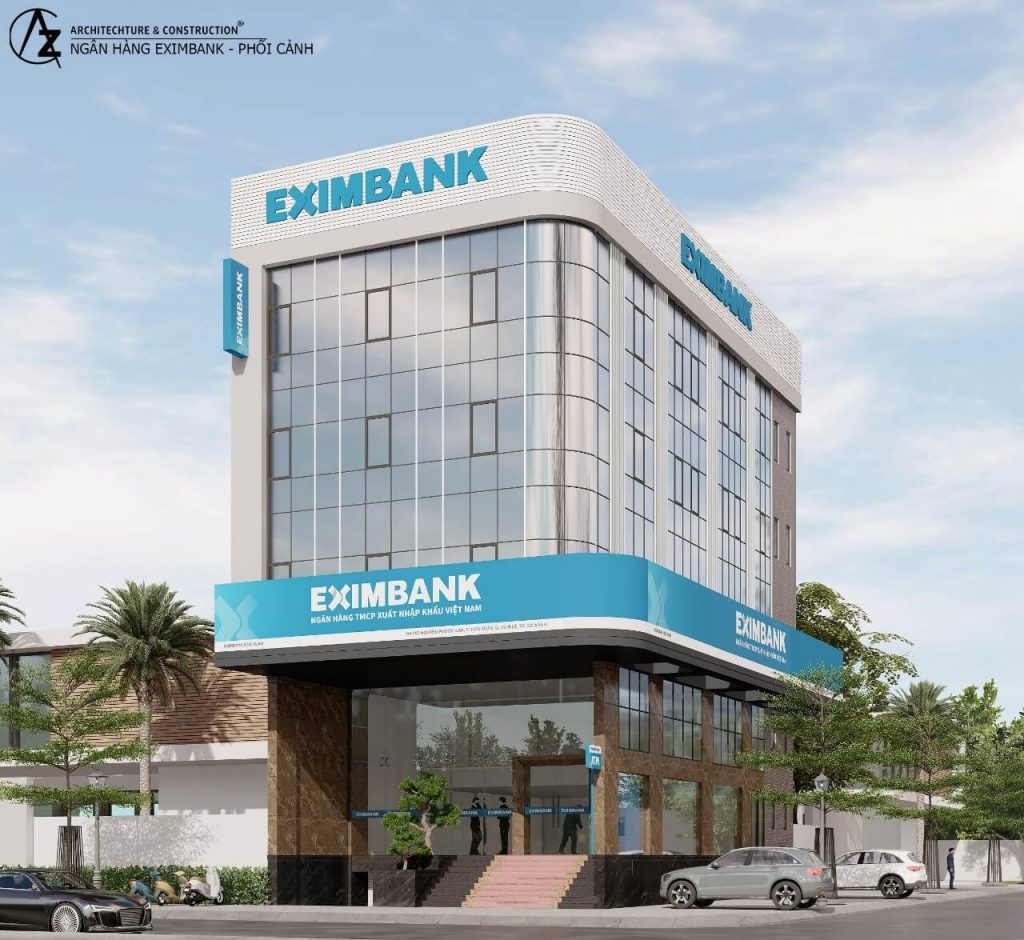 mẫu thiết kế office building tòa nhà văn phòng eximbank, phối cảnh