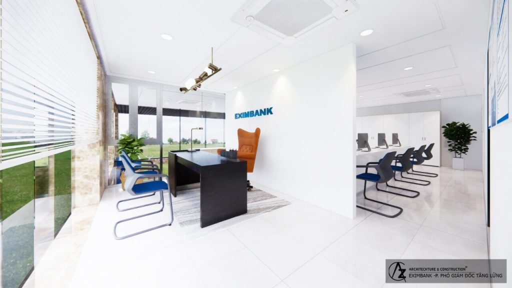 thiết kế nội thất office building tòa nhà văn phòng eximbank, phòng tiếp khách vip